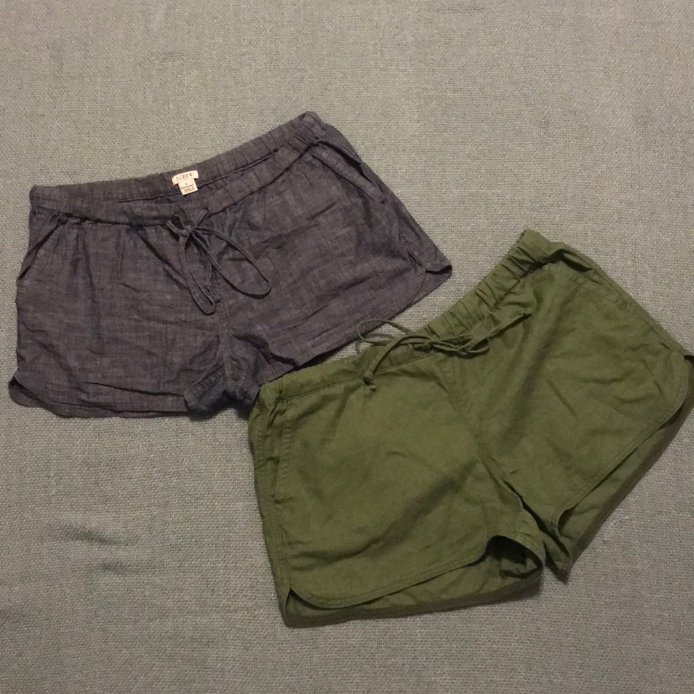 J Crew drawstring shorts- 2 pack